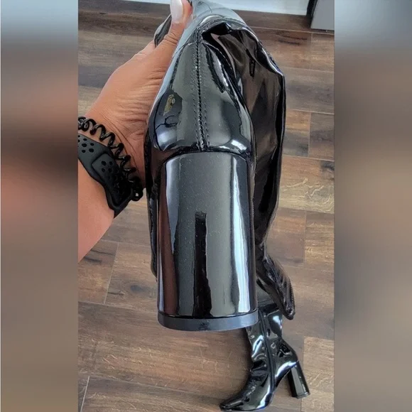 Over the Knee Patent Leather Boots - Picture 6 of 10
